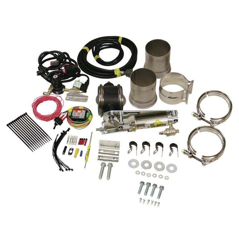 Exhaust Brake Universal 4.0 Inch Remote Mount Air Actuated BD Diesel