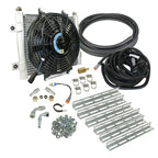 Xtrude Transmission Cooler with Fan Complete Kit for 1/2in Lines Dodge/Ford BD Diesel