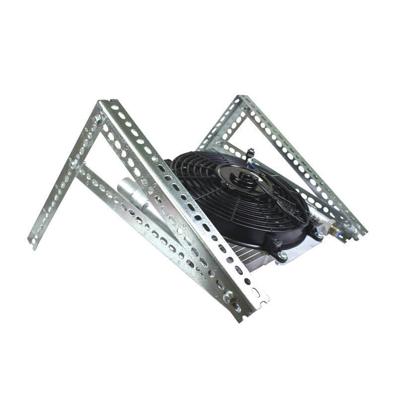Xtrude Transmission Cooler with Fan Complete Kit for 3/8in Lines (Silverado/Sierra/Ford) BD Diesel