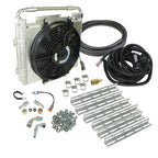 Xtrude Transmission Cooler with Fan Double Stacked Complete Kit 5/8in Lines (Silverado/Sierra) BD Diesel