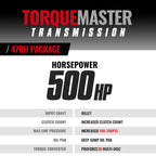 TorqueMaster Dodge 47RH Transmission and Converter Package 1994-1995 2WD c/w Billet Input and Auxiliary Filter BD Diesel