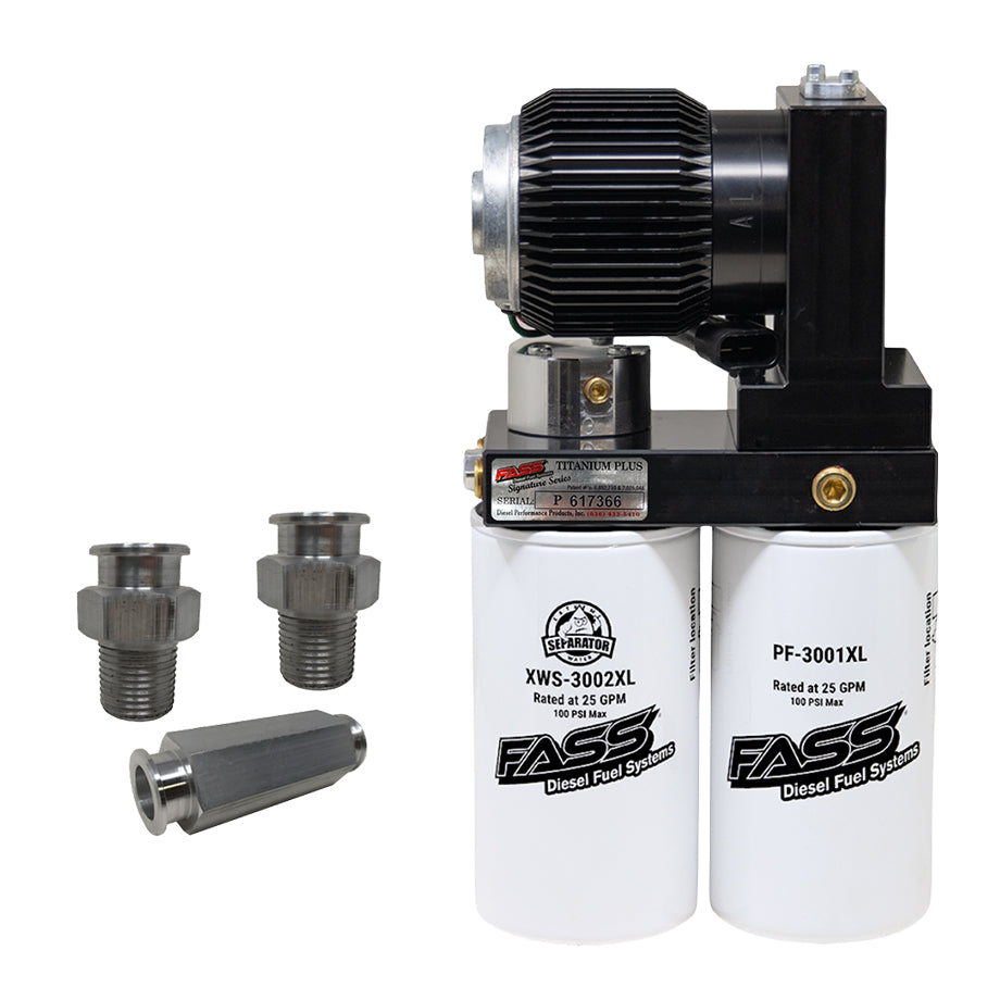 FASS Industrial Series PLUS Fuel System: For PACCAR Engines INDP165G with Fuel Line Adapter Kit PAK1001
