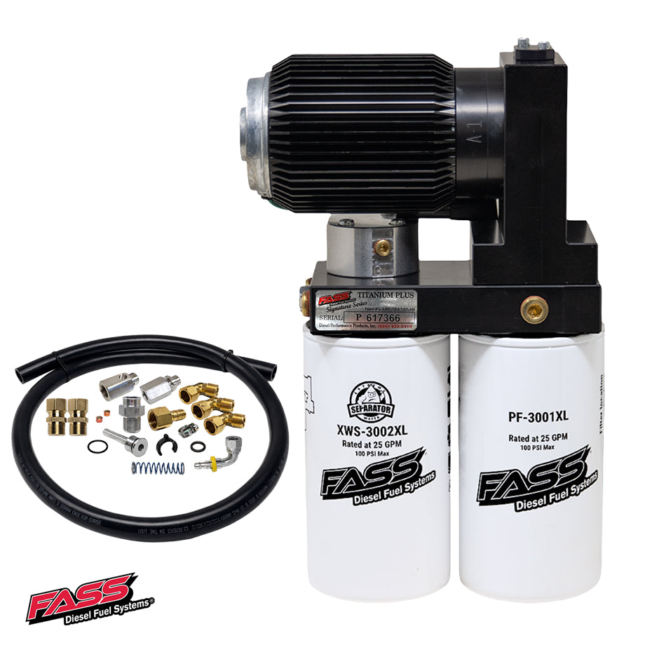 FASS Industrial Series PLUS Fuel System For PACCAR Engines IND290G with Line Adapter Kit for Trucks without Frame Mount