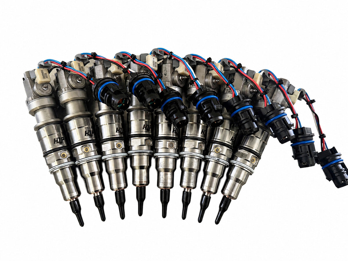 6.0 Powerstroke Injectors Stock Premium Stage 1 155CC Injectors 2003-2007 Ford F-250/F-350/F-450/F-550/ Excursion (Set of 8) Holders Diesel Performance