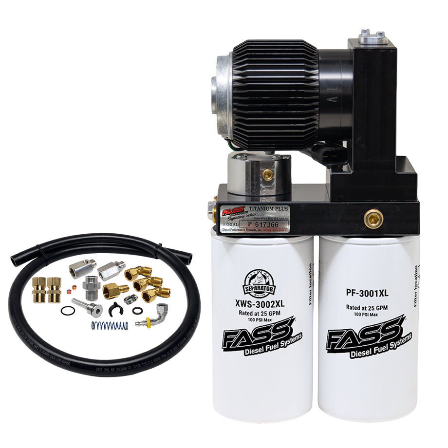 FASS Industrial Series PLUS Fuel System: For PACCAR Engines IND165G with Line Adapter Kit without Frame Mount