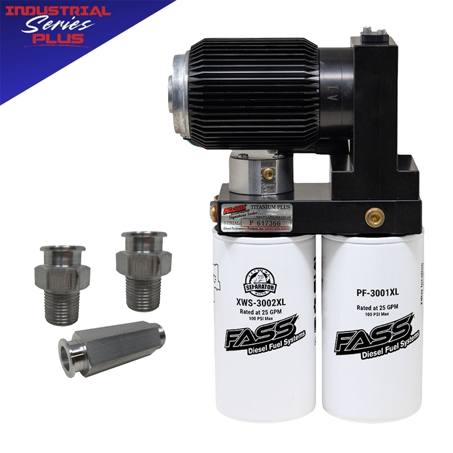 FASS Industrial Series PLUS Fuel System: For PACCAR Engines INDP290G with Line Adapter Kit PAK1001