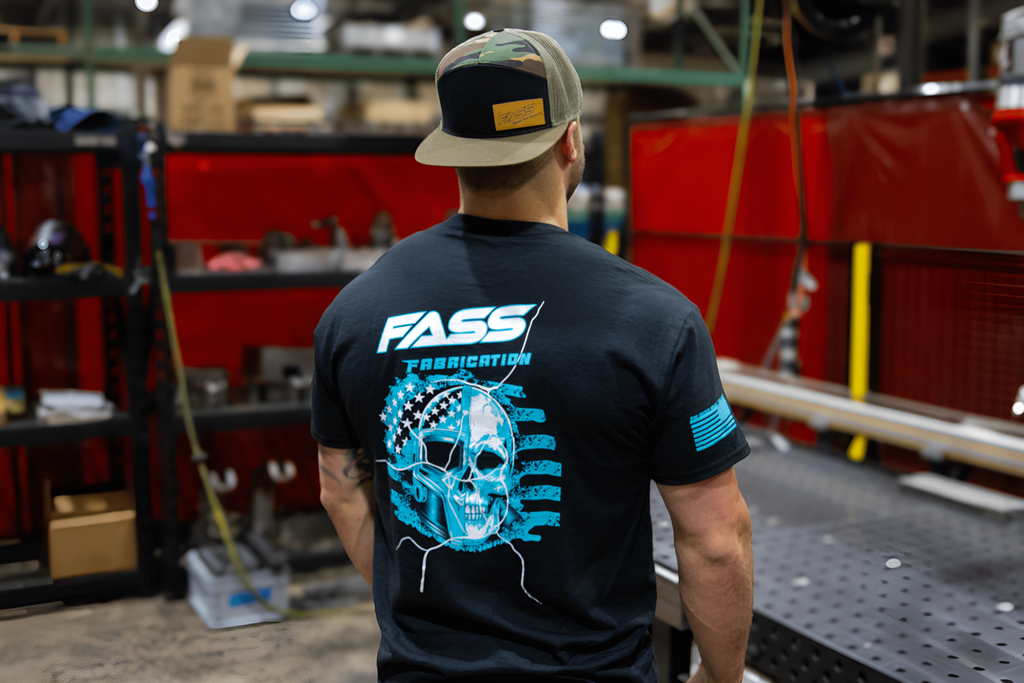 FASS Fabrication Skull Tee Teal- 4X