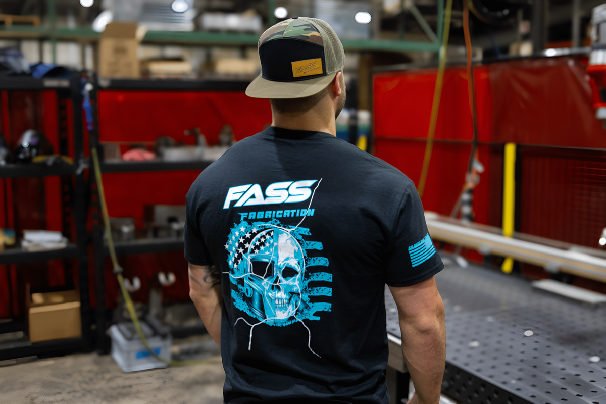 FASS Fabrication Skull Tee Teal- 4X