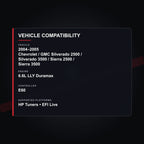 2004–2005 Chevrolet / GMC 6.6L LLY Duramax tuning vehicle compatibility