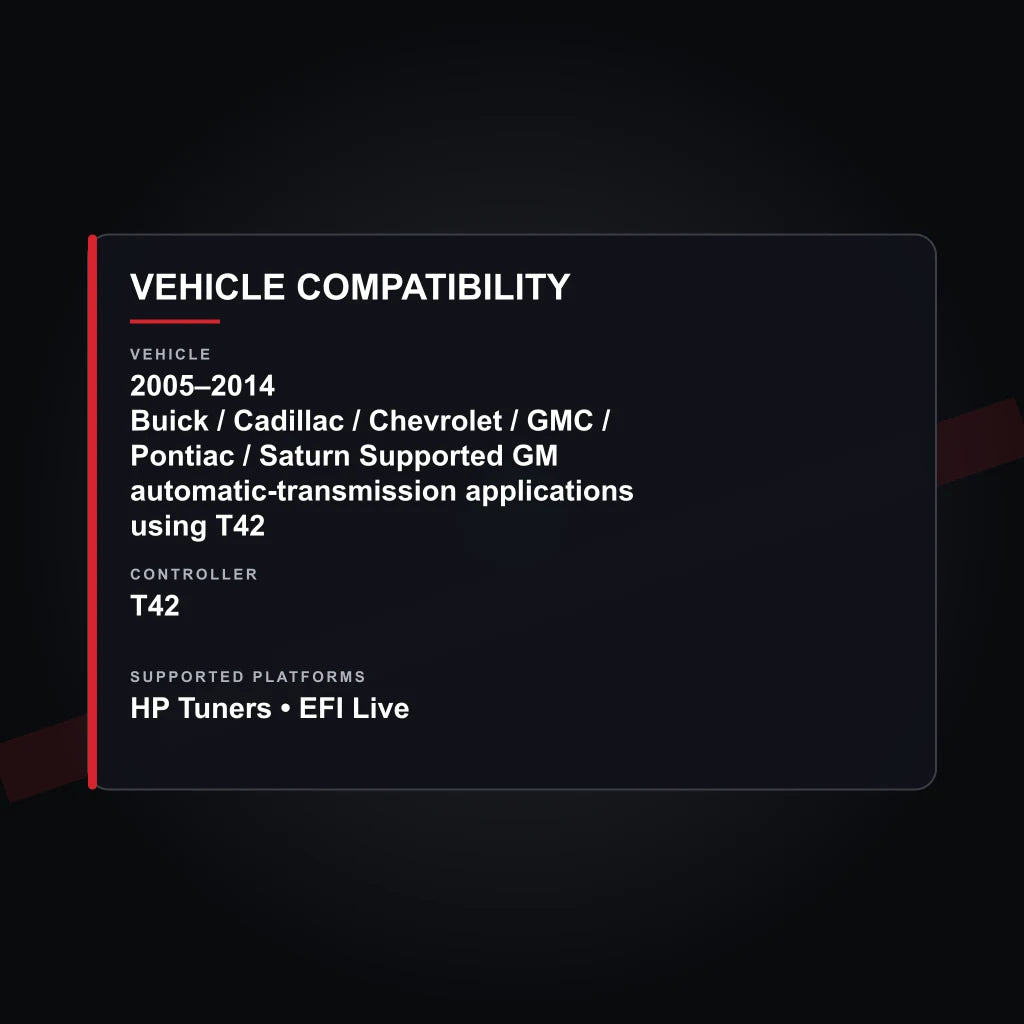 2005–2014 Buick / Cadillac / Chevrolet / GMC / Pontiac / Saturn tuning vehicle compatibility
