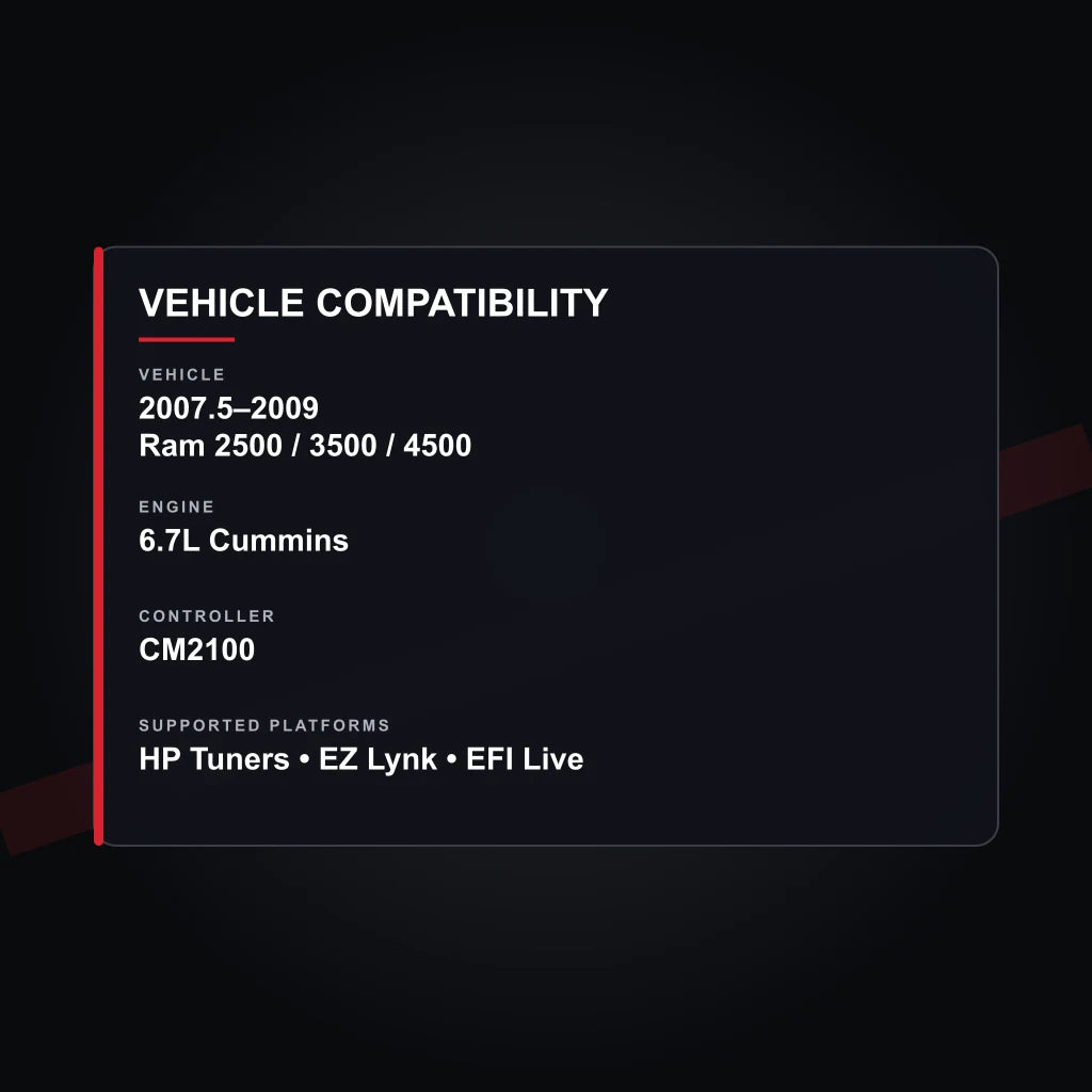 2007.5–2009 Ram 6.7L Cummins tuning vehicle compatibility