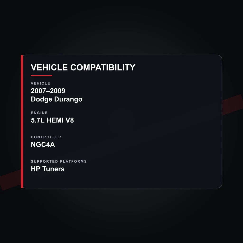 2007–2009 Dodge Durango tuning vehicle compatibility