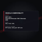 2007–2013 Chevrolet Silverado 1500 / Silverado 2500 tuning vehicle compatibility