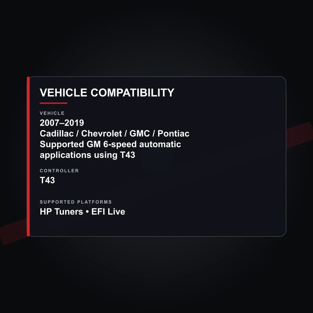 2007–2019 Cadillac / Chevrolet / GMC / Pontiac tuning vehicle compatibility