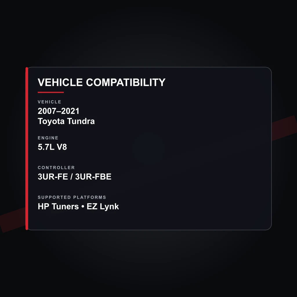 2007–2021 Toyota 5.7L V8 tuning vehicle compatibility