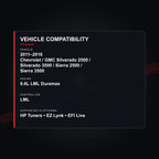 2011–2016 Chevrolet / GMC 6.6L LML Duramax tuning vehicle compatibility
