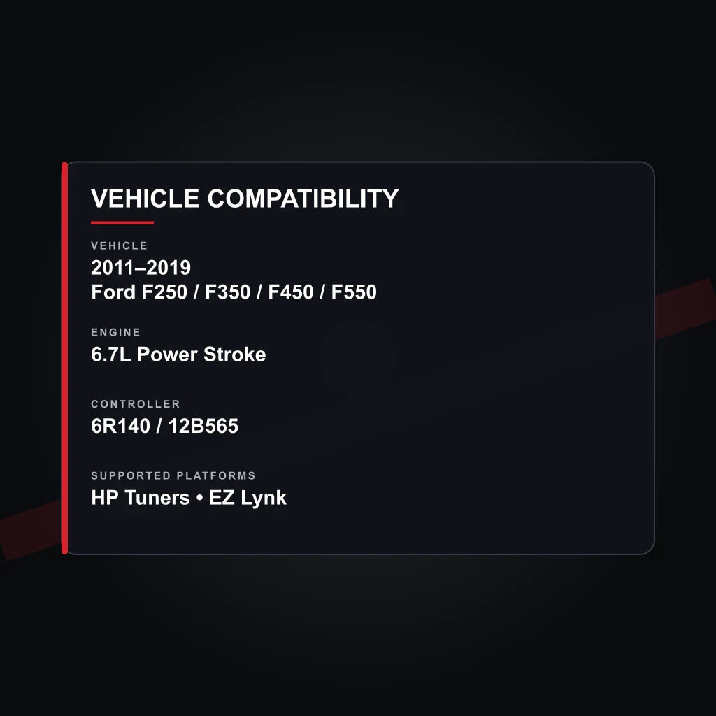 2011–2019 Ford 6.7L Power Stroke tuning vehicle compatibility