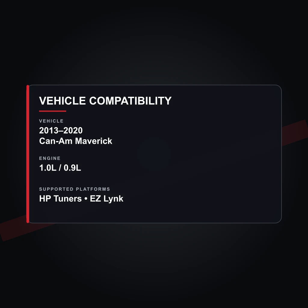 2013–2020 Can-Am 1.0L / 0.9L tuning vehicle compatibility
