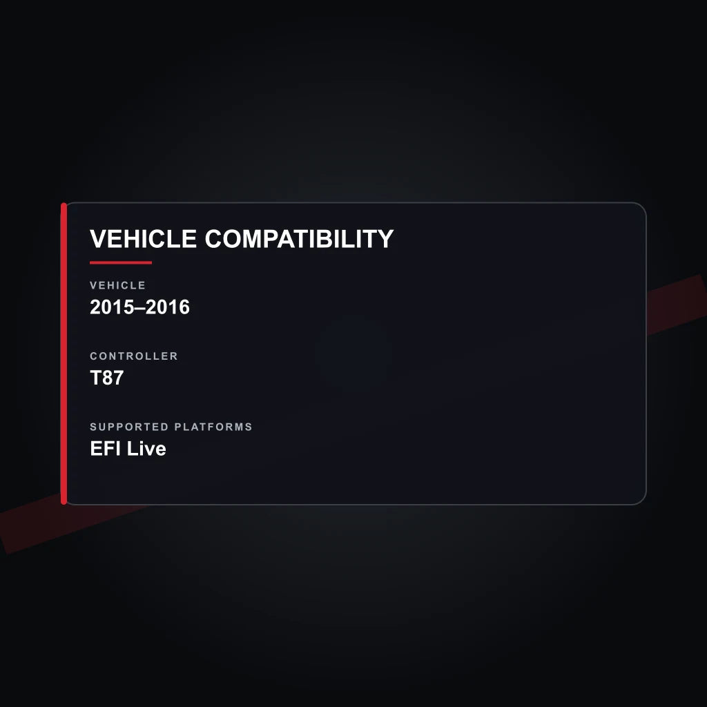 2015–2016 tuning vehicle compatibility