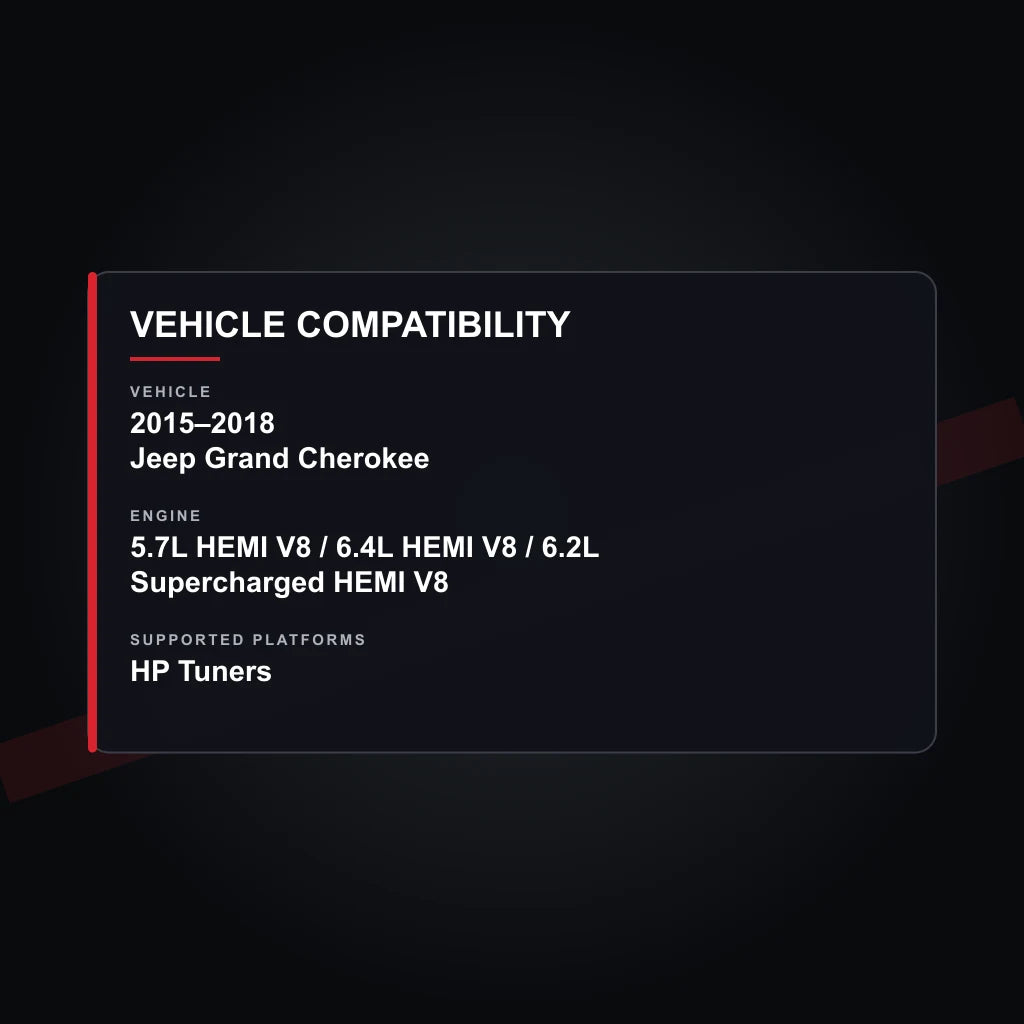 2015–2018 Jeep Grand Cherokee tuning vehicle compatibility