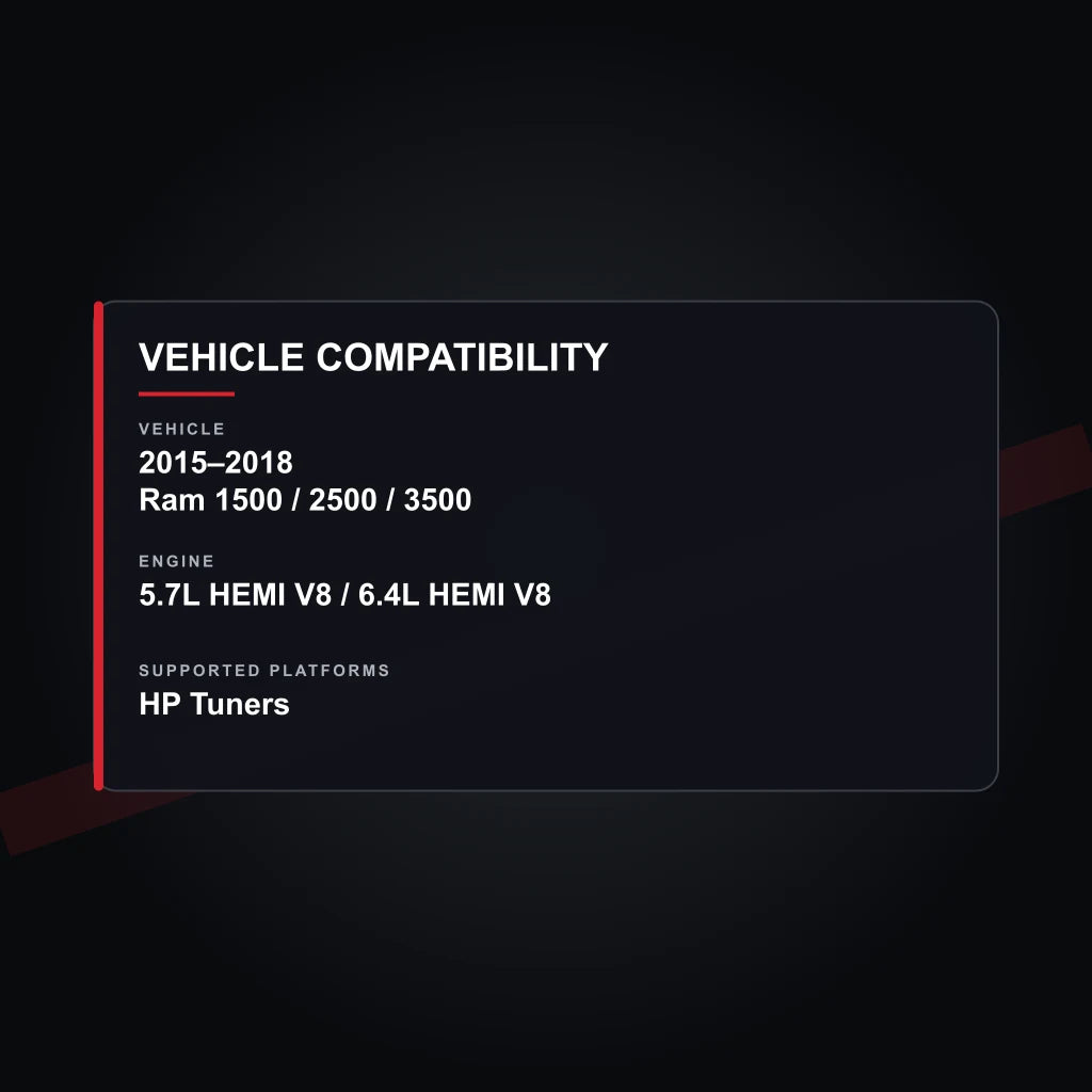 2015–2018 Ram 1500 / 2500 / 3500 tuning vehicle compatibility