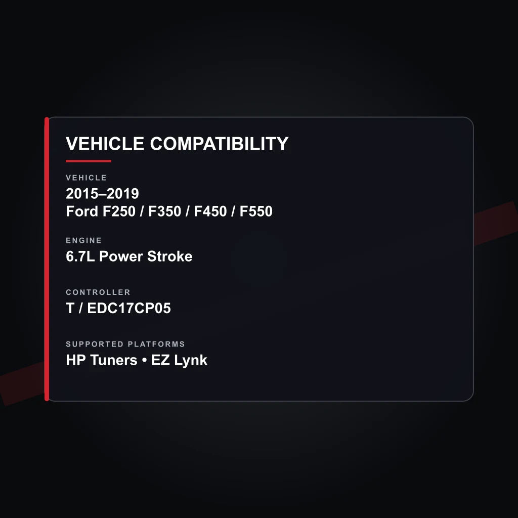 2015–2019 Ford 6.7L Power Stroke tuning vehicle compatibility