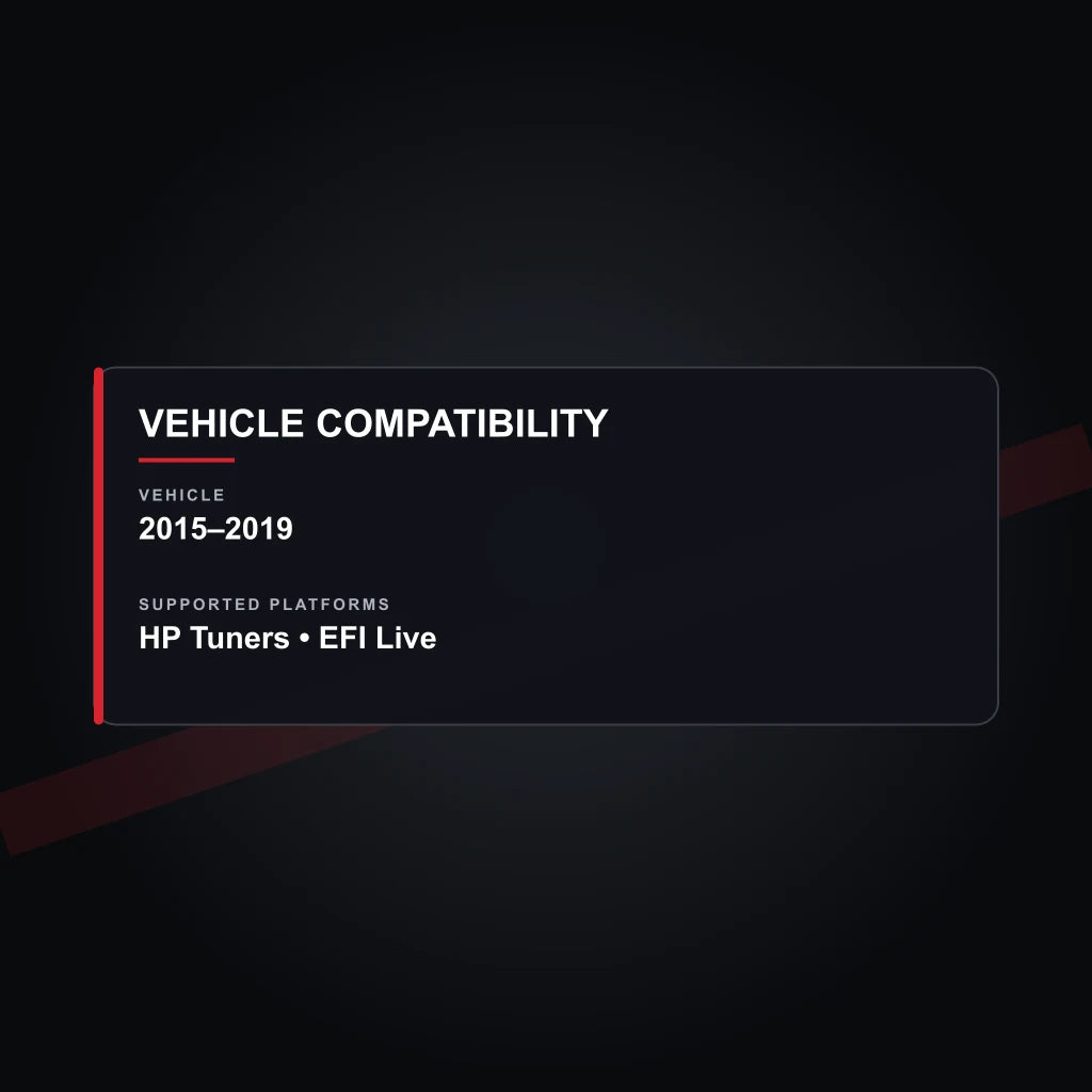 2015–2019 tuning vehicle compatibility