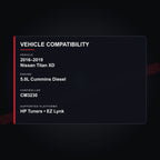 2016–2019 Nissan 5.0L Cummins Diesel tuning vehicle compatibility