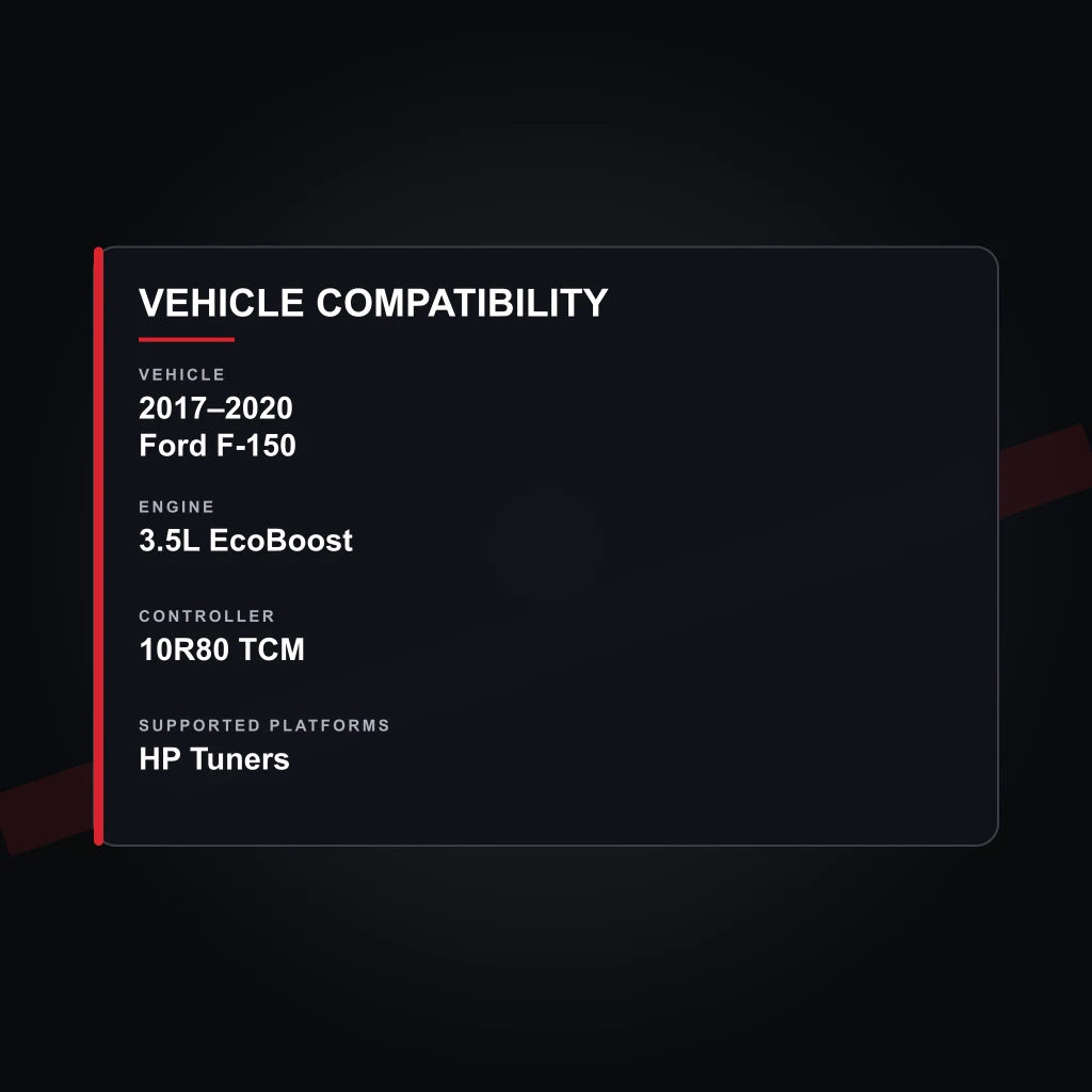 2017–2020 Ford F-150 10R80 Transmission Tuning vehicle compatibility