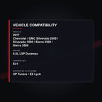 2017 Chevrolet / GMC 6.6L L5P Duramax tuning vehicle compatibility