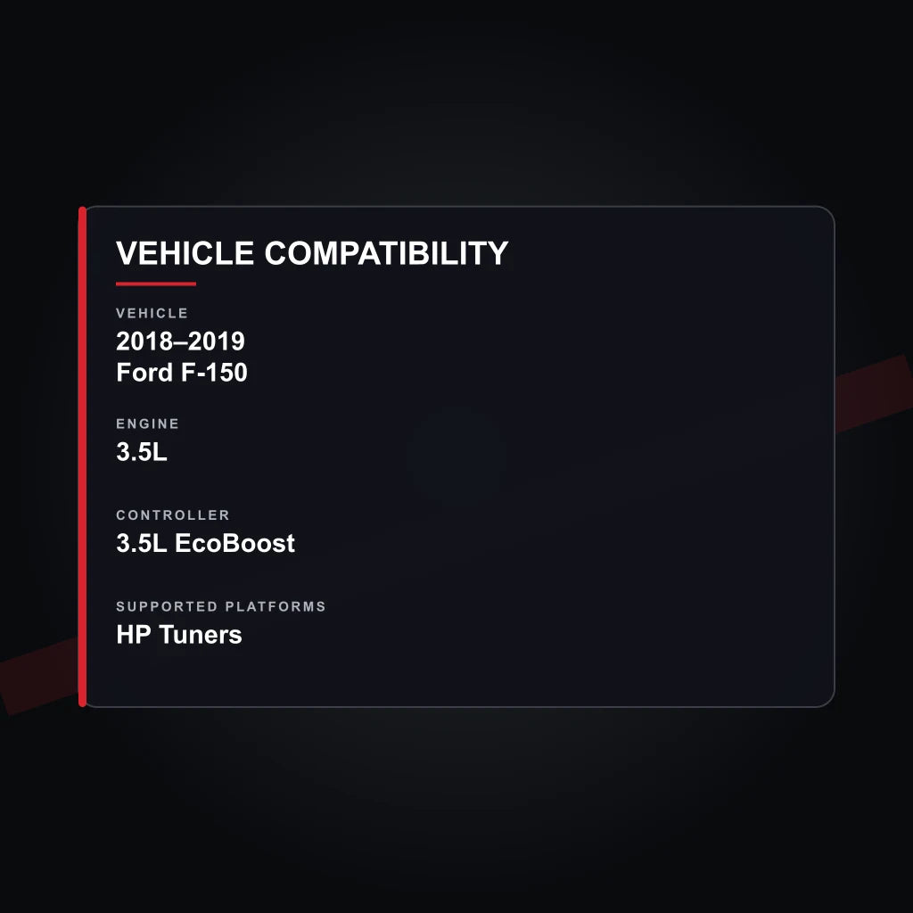 2018–2019 Ford 3.5L tuning vehicle compatibility