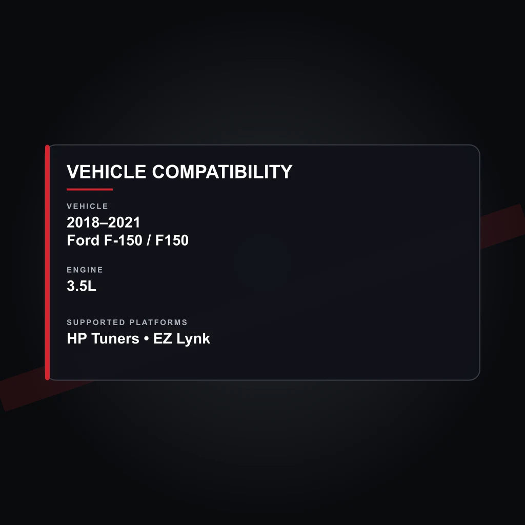 2018–2021 Ford 3.5L tuning vehicle compatibility