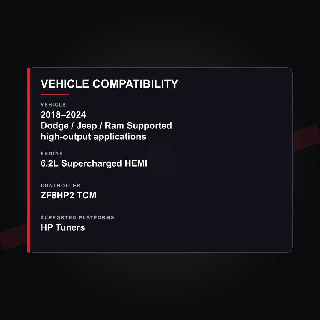 2018–2024 Mopar ZF8HP2 Transmission Tuning vehicle compatibility
