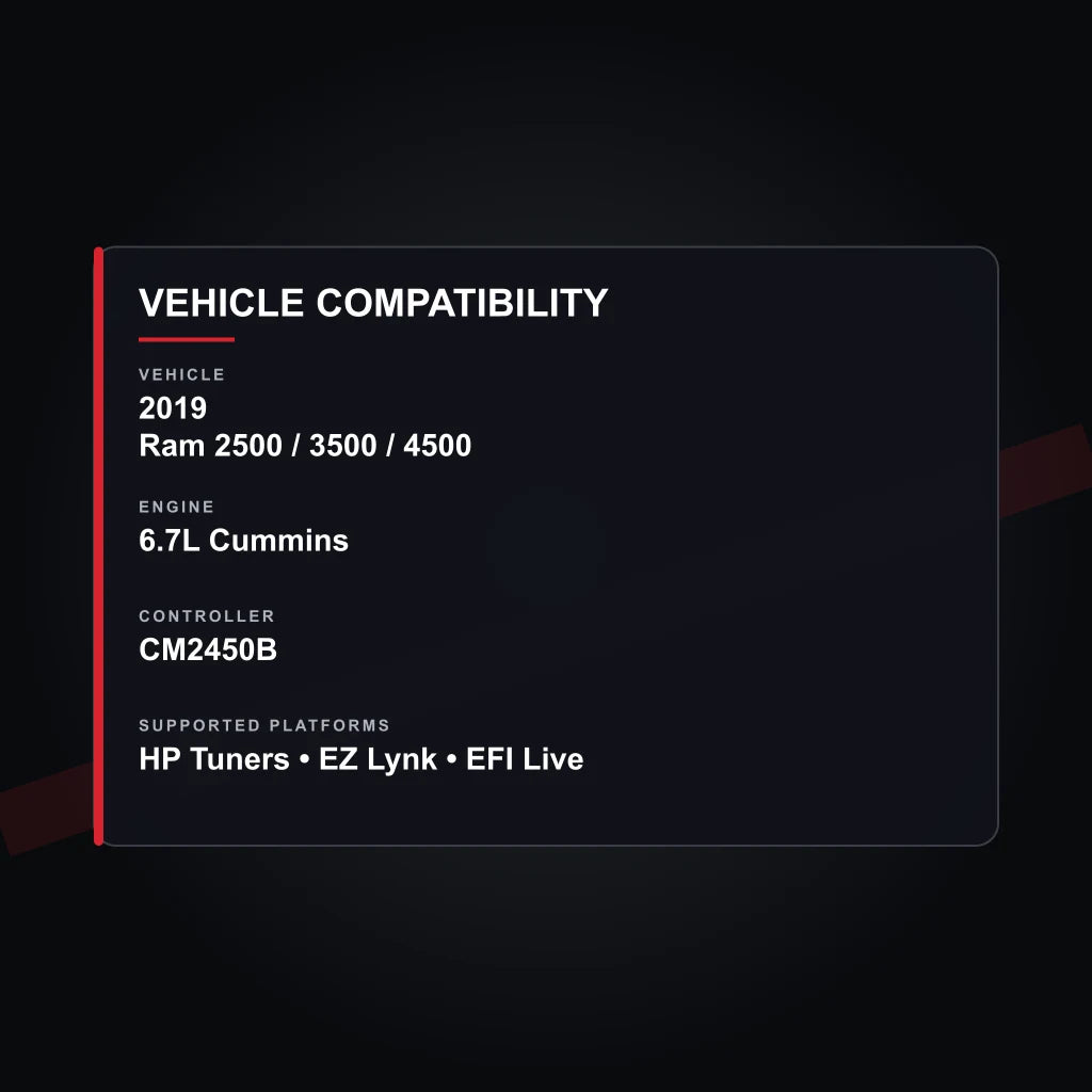 2019 Ram 6.7L Cummins tuning vehicle compatibility
