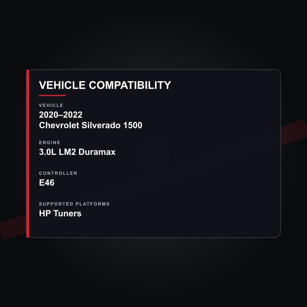 2020–2022 Chevrolet 3.0L LM2 Duramax tuning vehicle compatibility