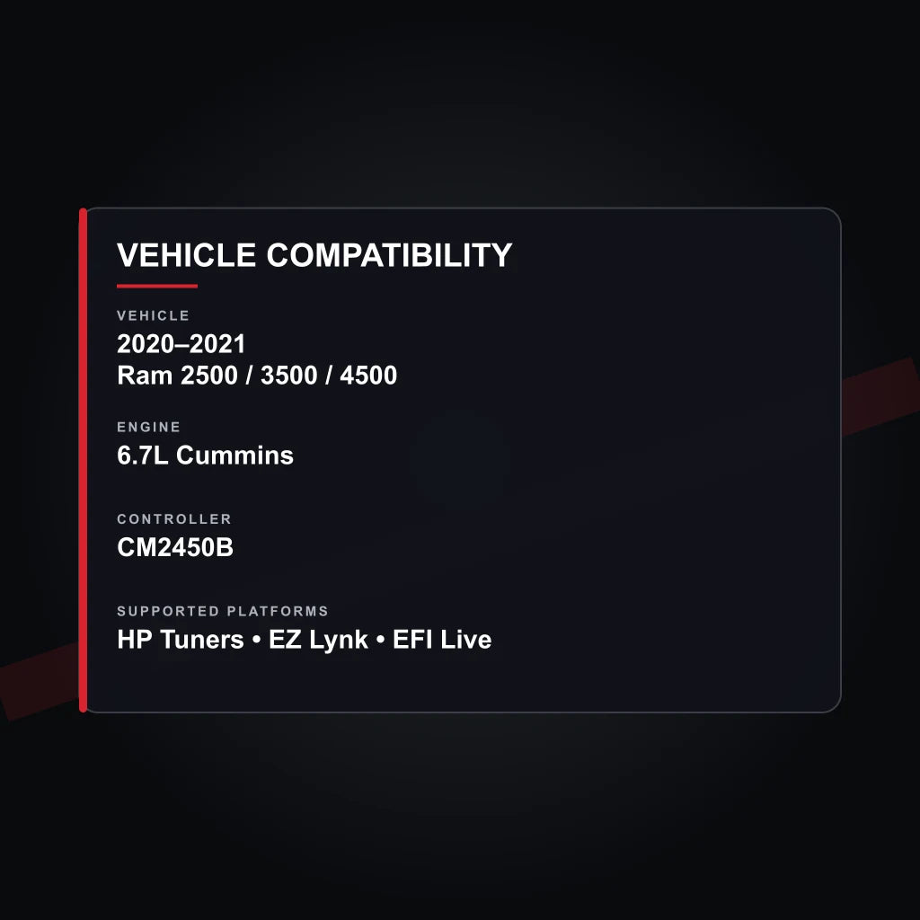 2020–2021 Ram 6.7L Cummins tuning vehicle compatibility