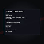 2020–2022 Chevrolet / GMC 3.0L LM2 / T93 Duramax tuning vehicle compatibility