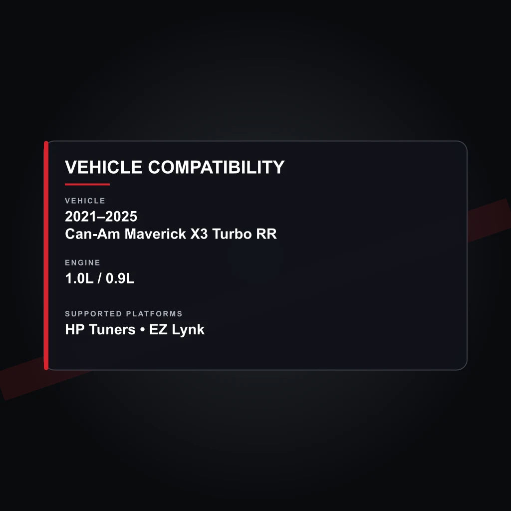2021–2025 Can-Am 1.0L / 0.9L tuning vehicle compatibility