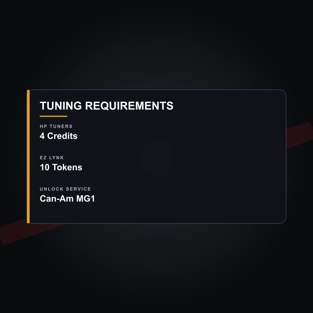 2021–2025 Can-Am 1.0L / 0.9L tuning requirements