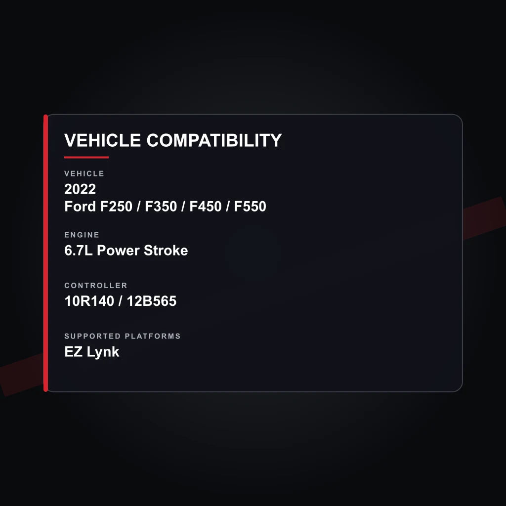 2022 Ford 6.7L Power Stroke tuning vehicle compatibility