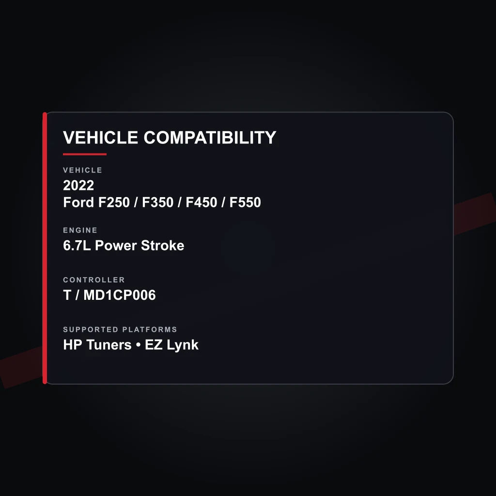 2022 Ford 6.7L Power Stroke tuning vehicle compatibility