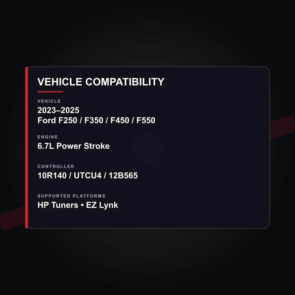 2023–2025 Ford 6.7L Power Stroke tuning vehicle compatibility