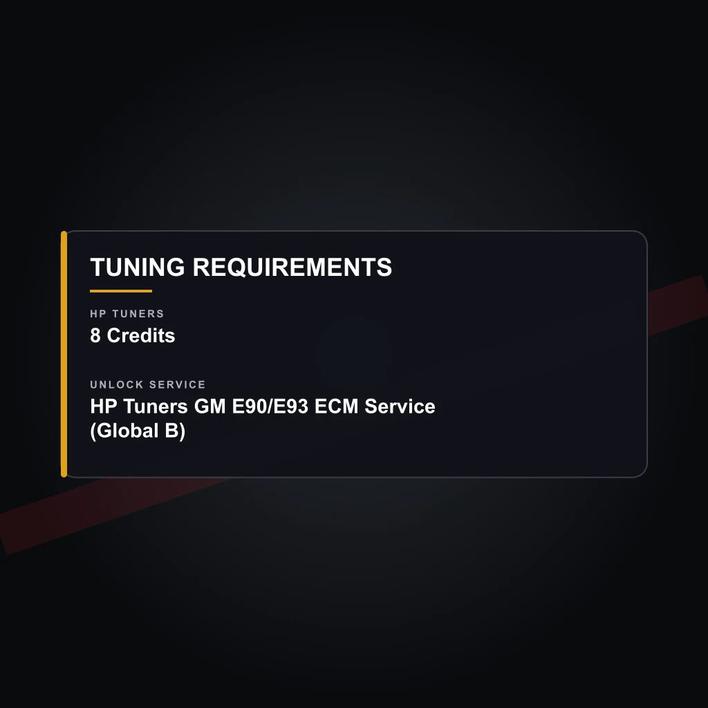 2023–2026 Chevrolet / GMC Silverado 1500 / Sierra 1500 tuning requirements