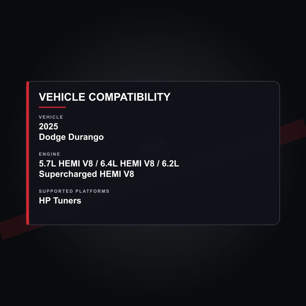 2025 Dodge Durango tuning vehicle compatibility