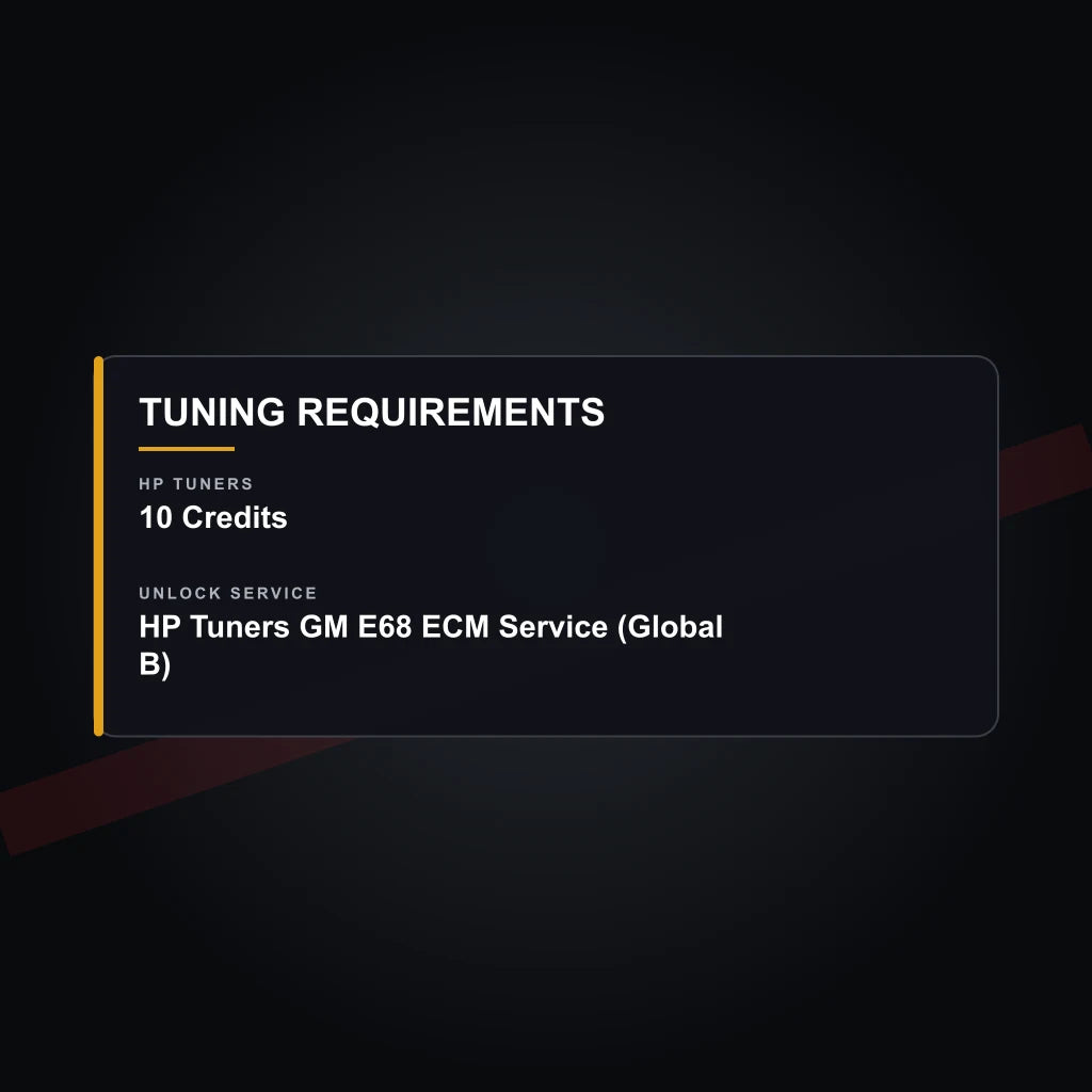 2023–2026 Chevrolet Corvette C8 Z06 5.5L LT6 Engine Tuning tuning requirements