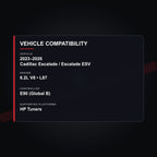 2023–2026 Cadillac Escalade 6.2L Engine Tuning vehicle compatibility