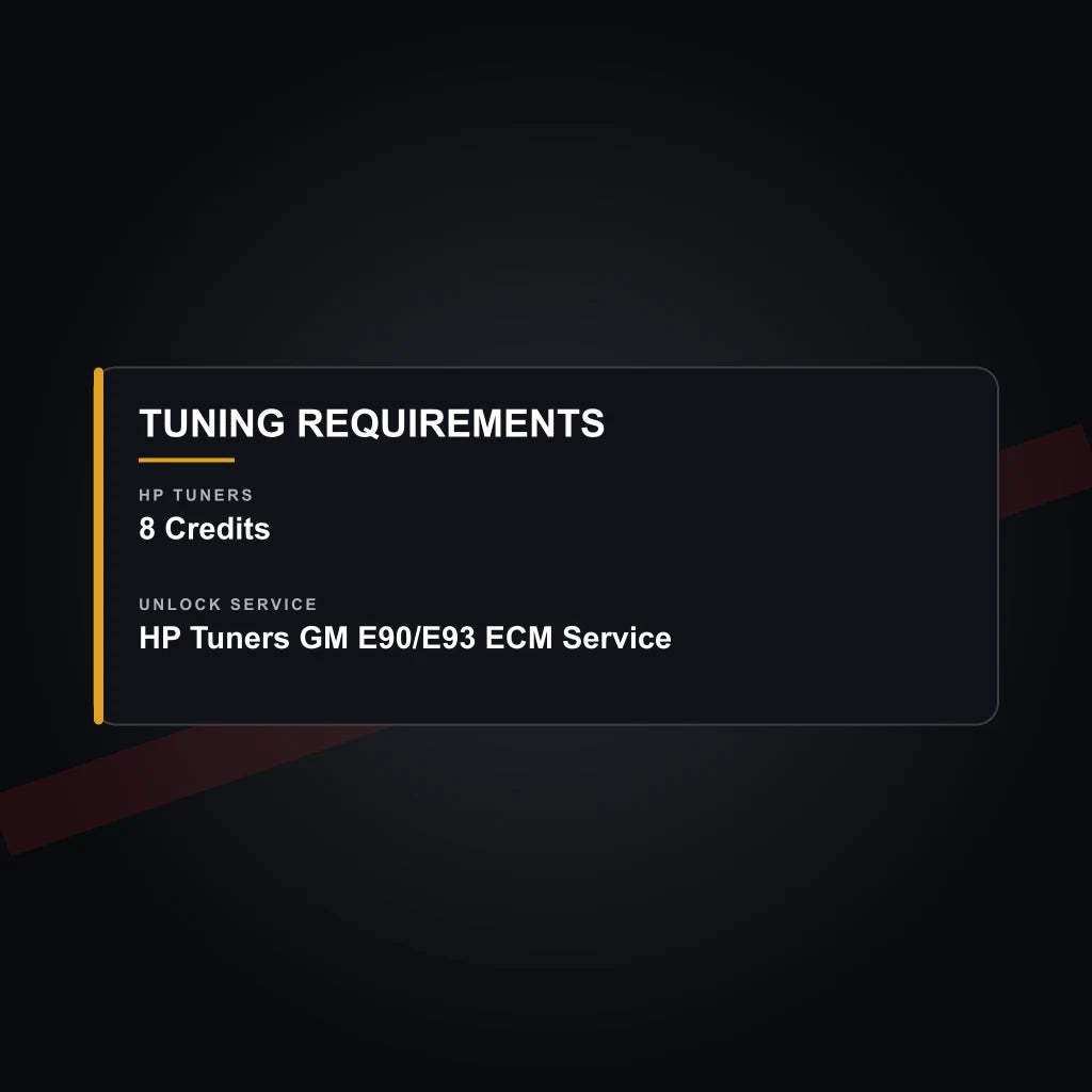 2021–2022 GM 5.3L / 6.2L SUV Engine Tuning tuning requirements
