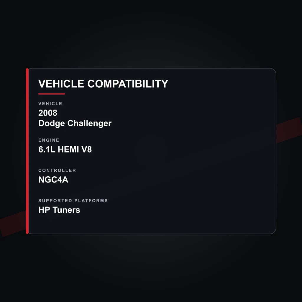 2008 Dodge Challenger SRT8 6.1L HEMI Engine Tuning vehicle compatibility