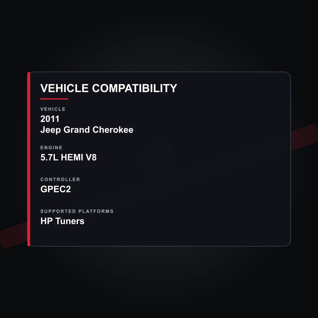 2011 Jeep Grand Cherokee 5.7L HEMI Engine Tuning vehicle compatibility
