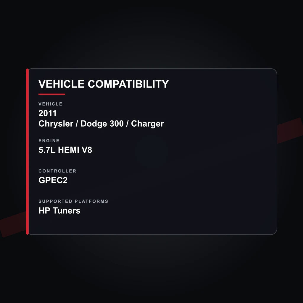 2011 Chrysler 300 / Dodge Charger 5.7L HEMI Engine Tuning vehicle compatibility